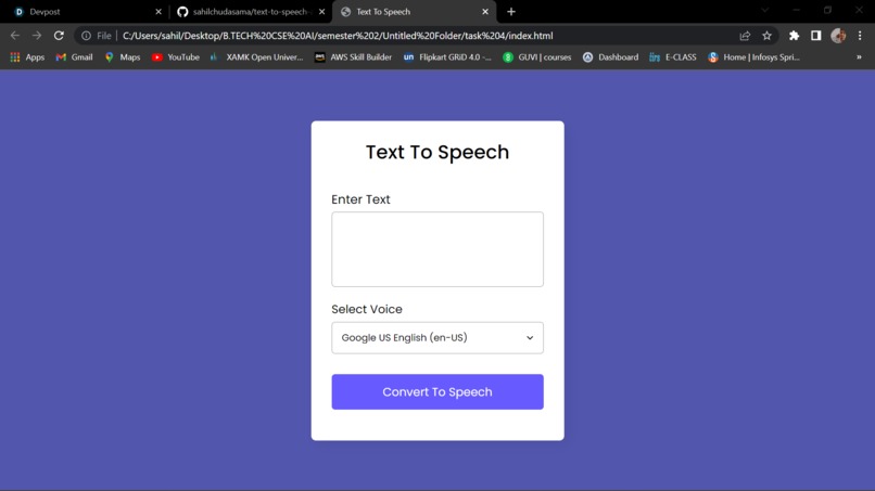 Text to speech – screenshot 1