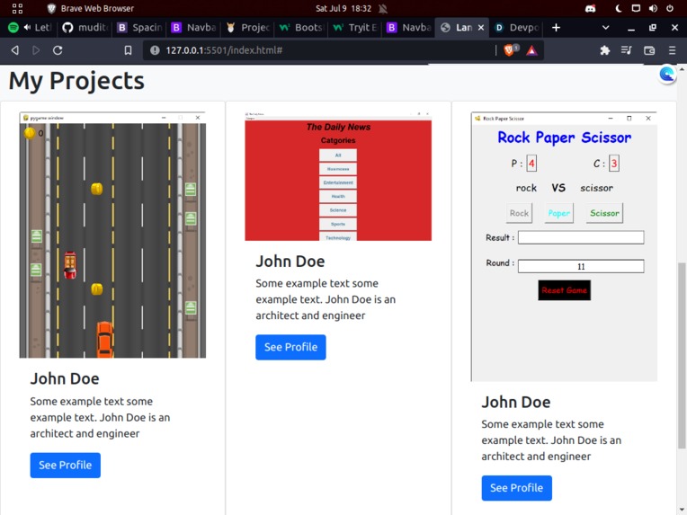 Landing Page – screenshot 1