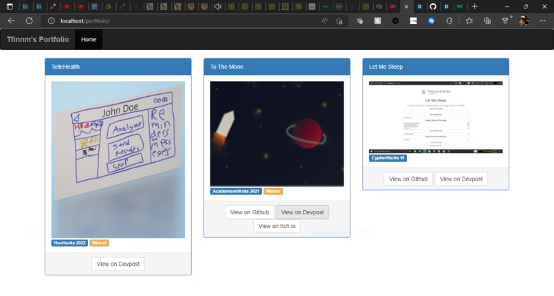 Portfolio – screenshot 1