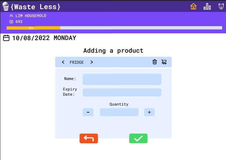 {Waste Less} – screenshot 2