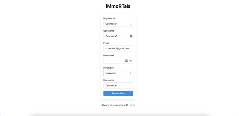 iMmoRTals (Mental health platform) – screenshot 3