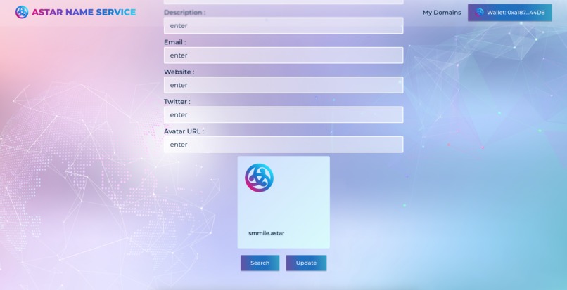 Astar Name Service – screenshot 3