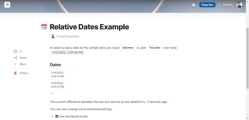 Relative Dates – screenshot 1