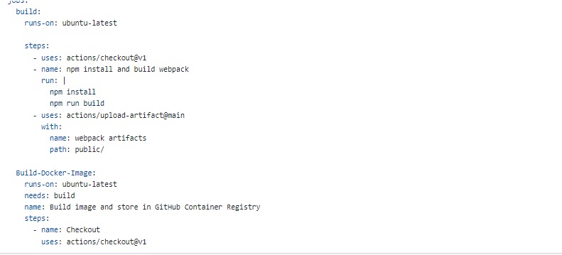 GitHub Actions on Azure CI – screenshot 1