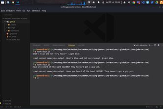 writing git hub actions