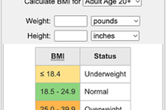 A SIMPLE bmi calulator