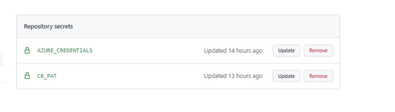 GitHub Actions on Azure CI – screenshot 2