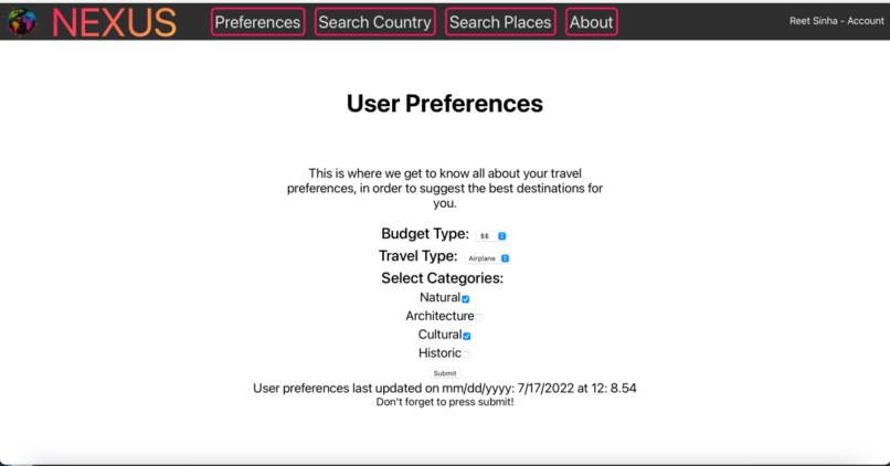 Nexus Travel App – screenshot 4