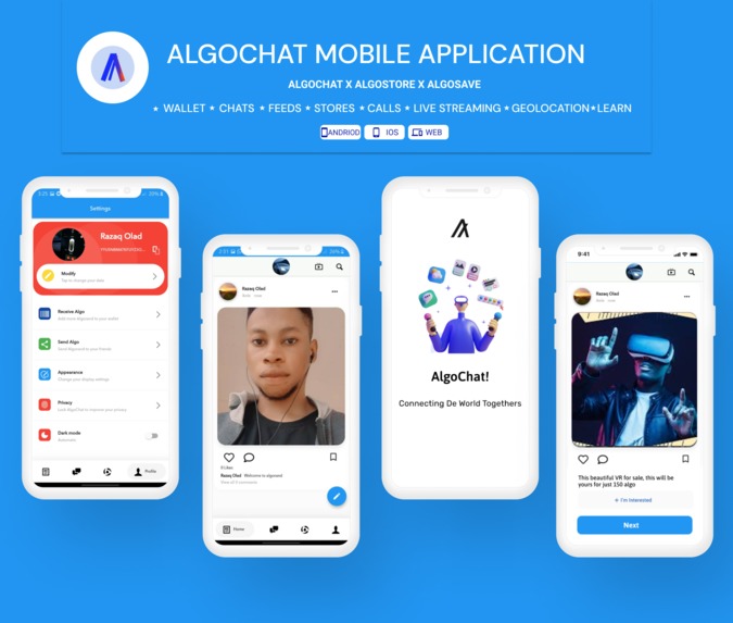 Dapp Social and NFT Marketplace APP – screenshot 1