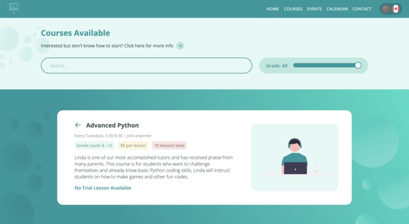 Students to Students Tutoring Website – screenshot 5