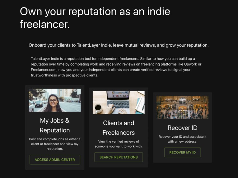 TalentLayer: Infrastructure for open labor markets – screenshot 1
