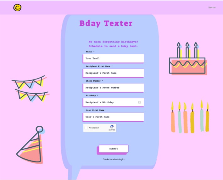 Bday Texter – screenshot 1