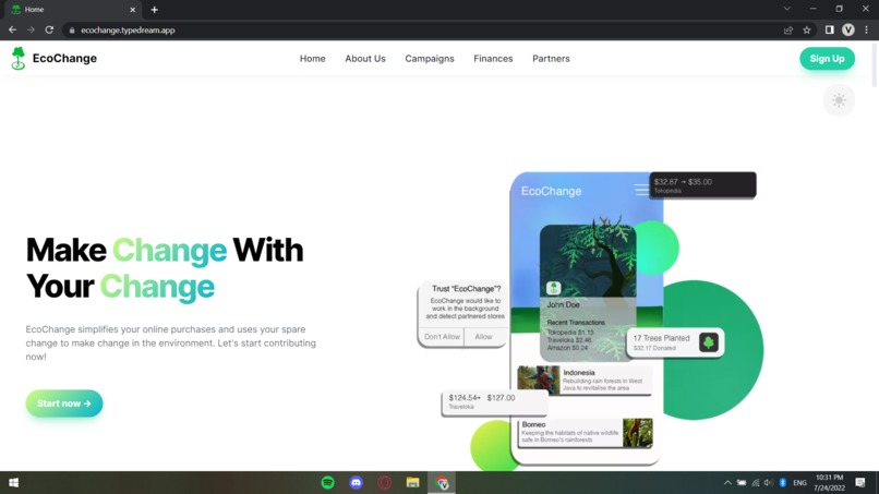 EcoChange – screenshot 1
