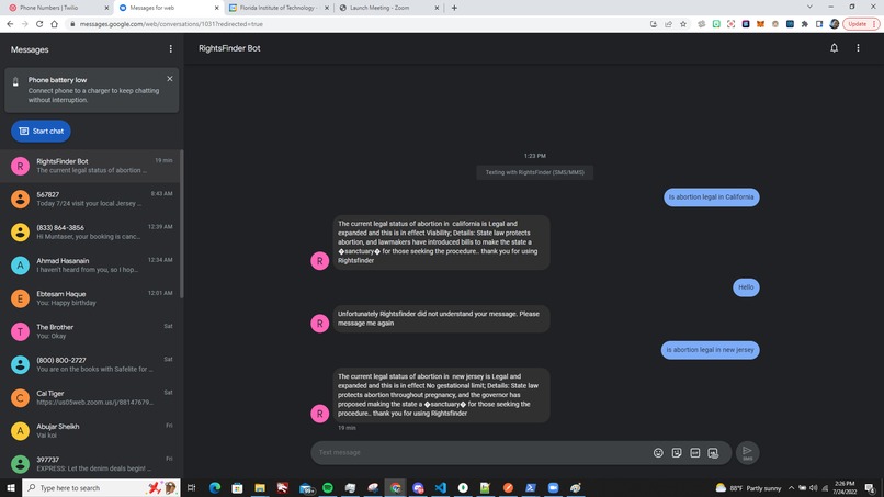 rightsfinder – screenshot 2