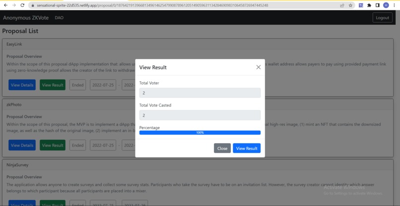 Anonymous ZKVote – screenshot 7