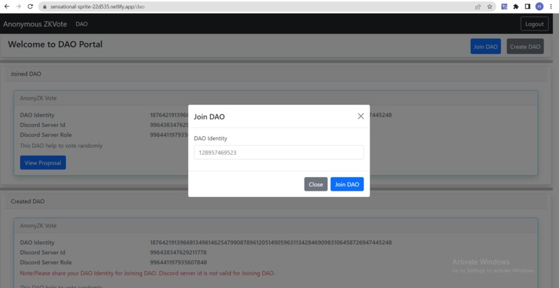 Anonymous ZKVote – screenshot 4