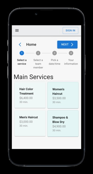Booking app for retail businesses – screenshot 2