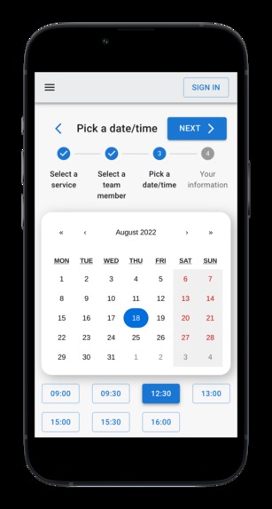 Booking app for retail businesses – screenshot 3