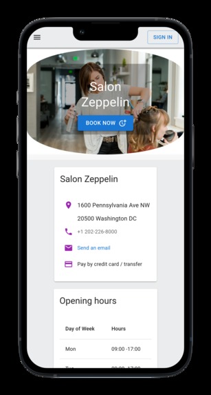 Booking app for retail businesses – screenshot 1