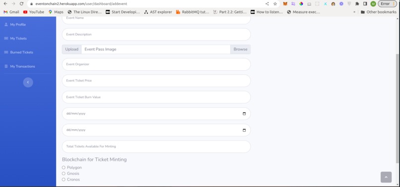 EventOnChain – screenshot 2