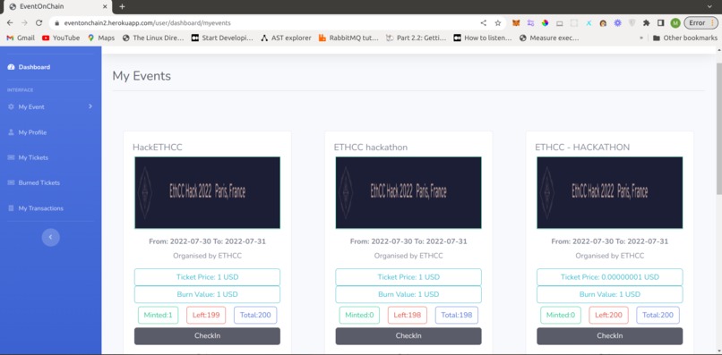 EventOnChain – screenshot 3