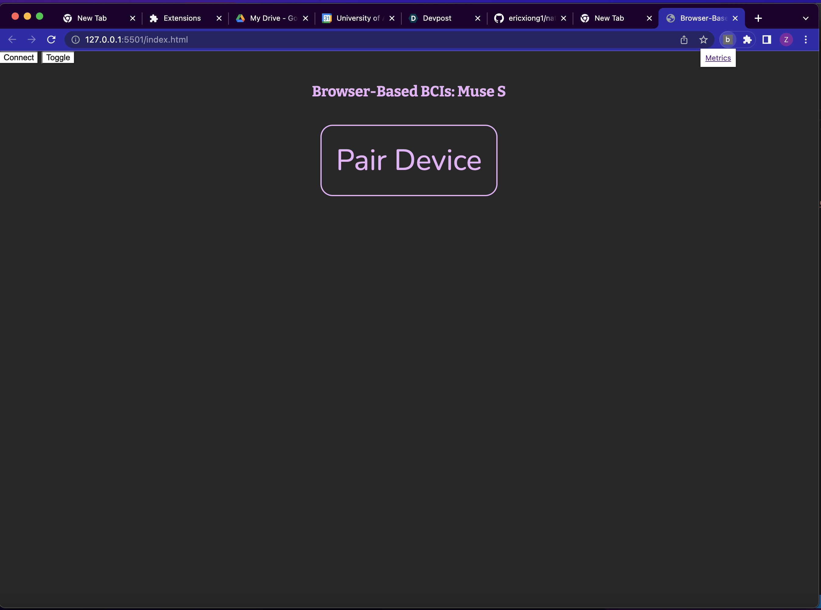 BCI Brightness Extension Devpost