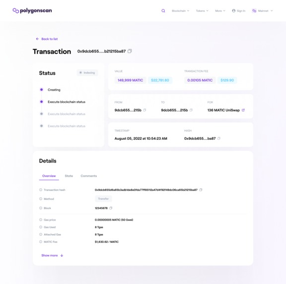 Transaction Explorer Polygon – screenshot 2
