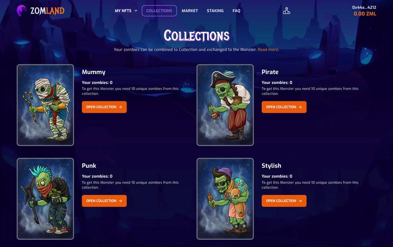 ZomLand NFT Collectable Game – screenshot 4