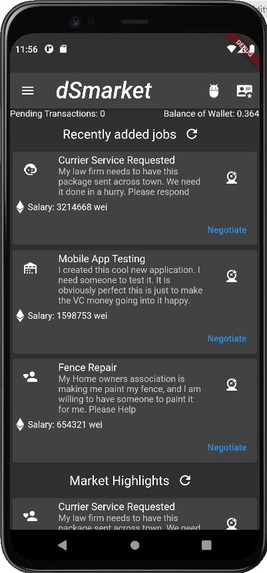 dSmarketPlace – screenshot 2