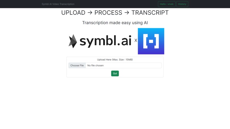 Symbl Video Transcription  – screenshot 1