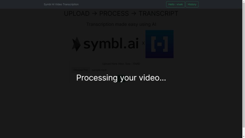 Symbl Video Transcription  – screenshot 2