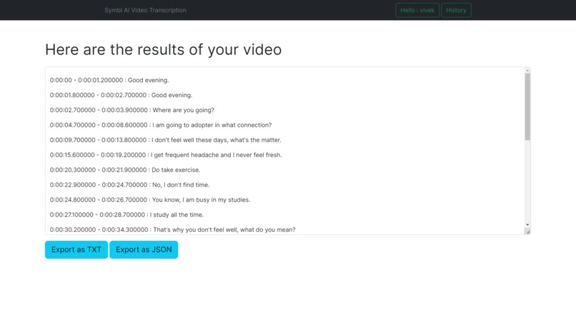 Symbl Video Transcription  – screenshot 3