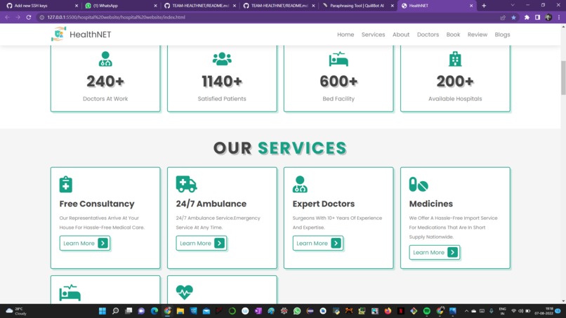 HealthNET – screenshot 2
