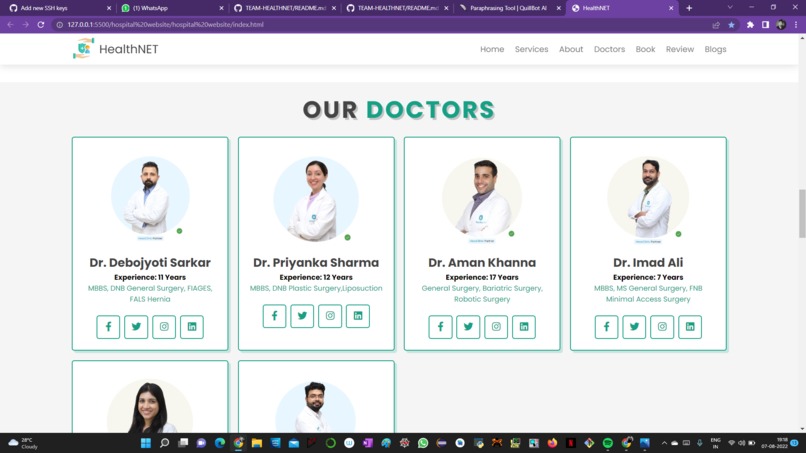 HealthNET – screenshot 3