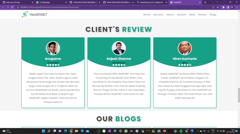 HealthNET – screenshot 4