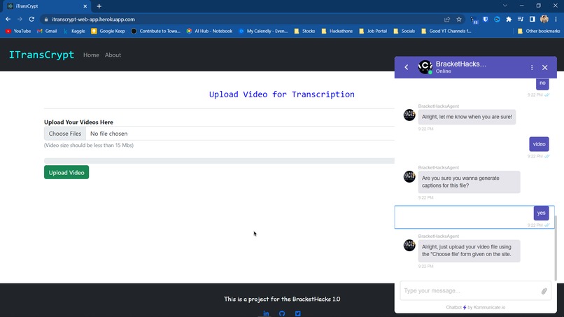 ITransCrypt-Web-App – screenshot 1