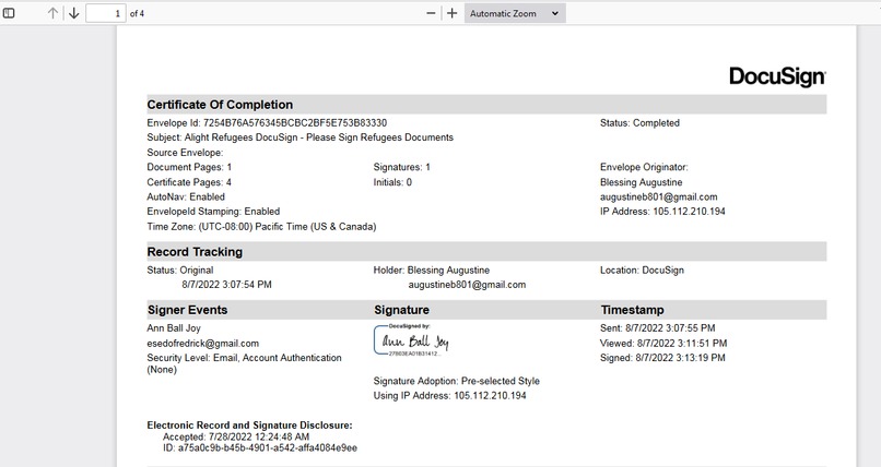 Alight Docusign – screenshot 3