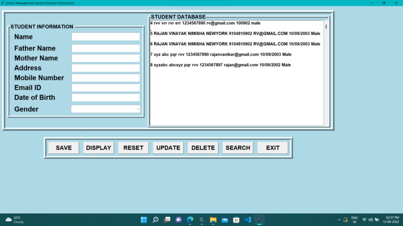 SCHOOL MANAGEMENT SYSTEM – screenshot 1