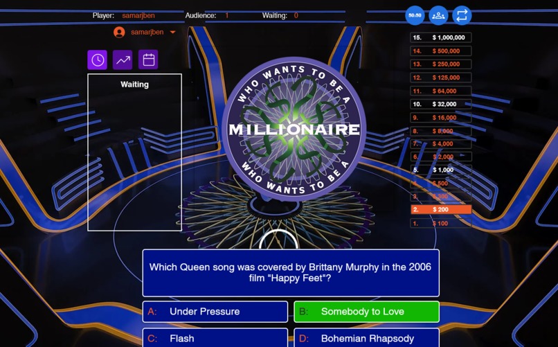 Who wants to be a millionaire – screenshot 2