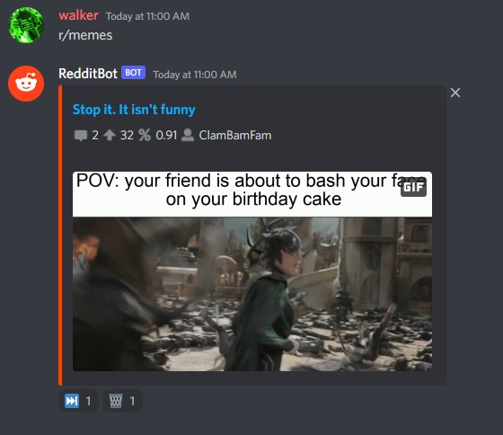 RedditBot – screenshot 1