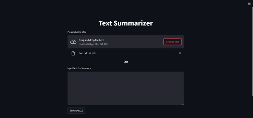 Text Summarizer – screenshot 2