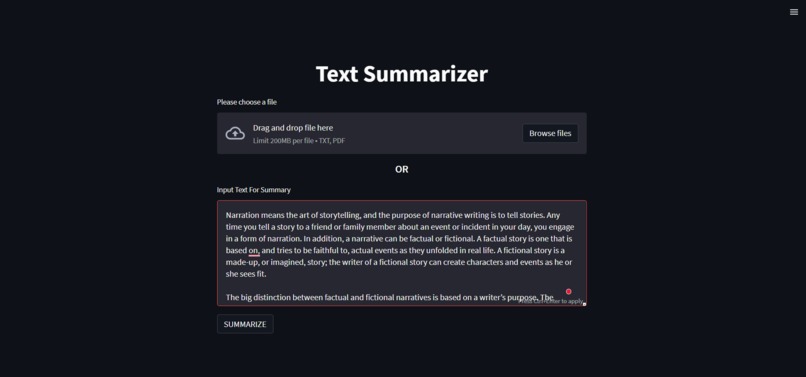 Text Summarizer – screenshot 4