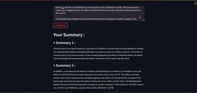 Text Summarizer – screenshot 5