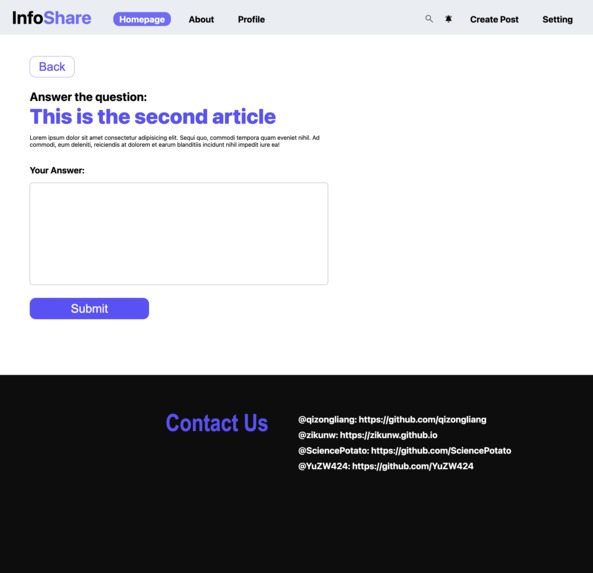 InfoShare – screenshot 2