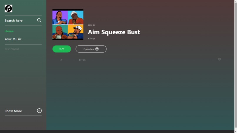 Blockchain based music streaming webApp – screenshot 3