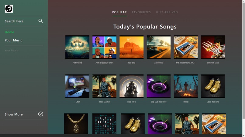 Blockchain based music streaming webApp – screenshot 2