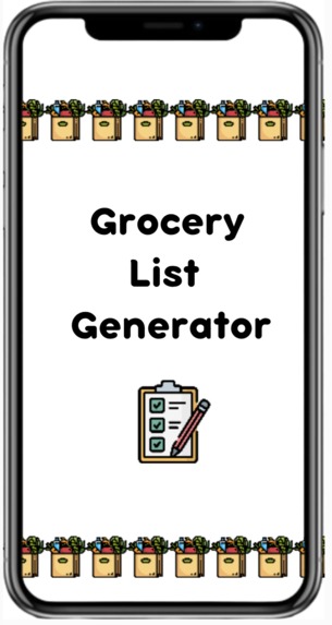 Grocery List Generator – screenshot 1