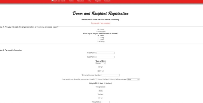 ONLINE ORGAN DONATION – screenshot 3