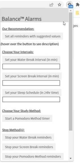 Balance™ Chrome Extension – screenshot 1