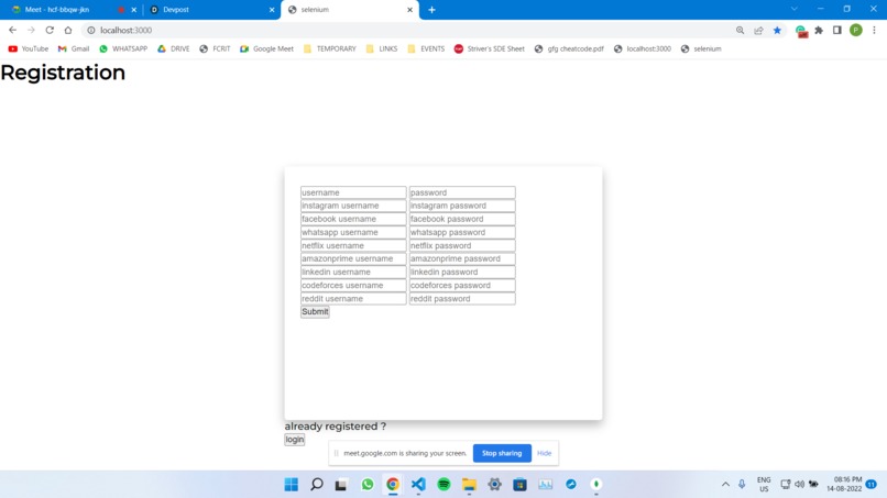 Websites Login Automator with Password Manager – screenshot 3